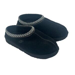 UGG K-Tasman Unisex Kids Slip-On Slipper, Size 4 - Black